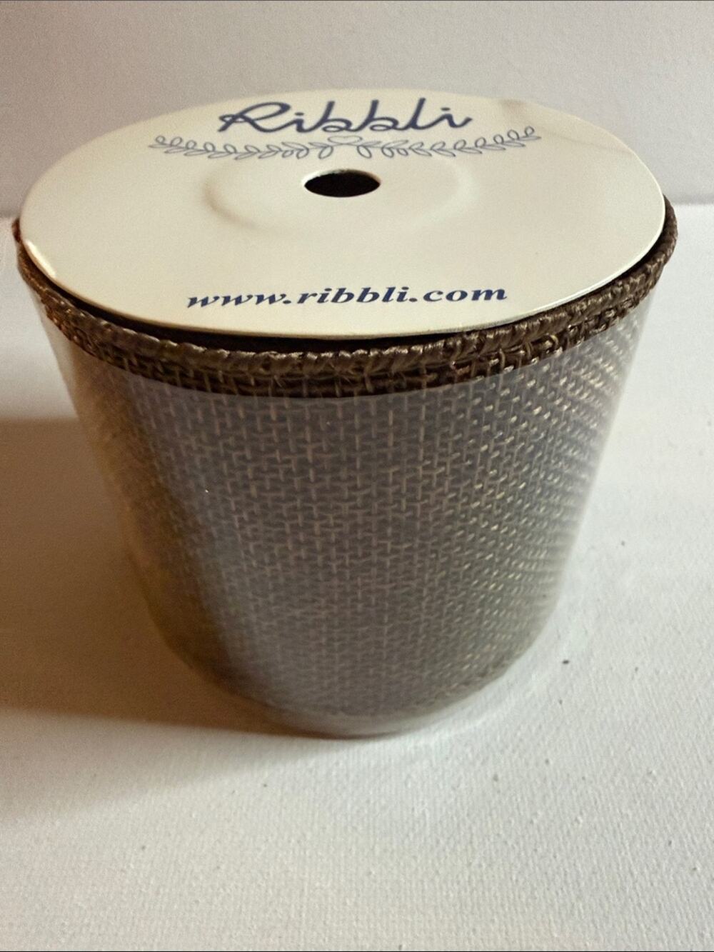 Brown Burlap Ribbon Roll - Decorative Craft Ribbon 2.5 “ wide